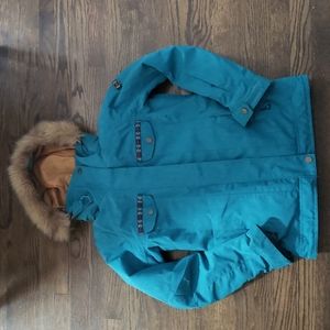 ROXY DryFlight Turquoise Blue Coat Size Medium